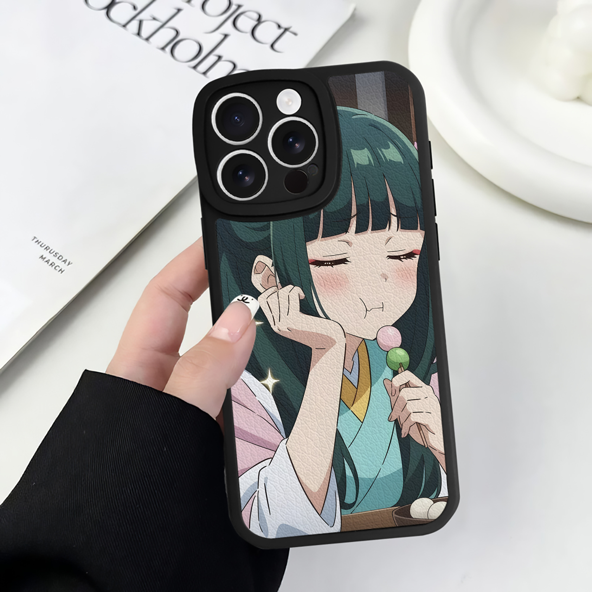 （画像用） 薬屋のひとりごと The Apothecary Diaries 【iPhone 16シリーズ対応】シリコンスマホケース（レザー調） 材質：シリコン